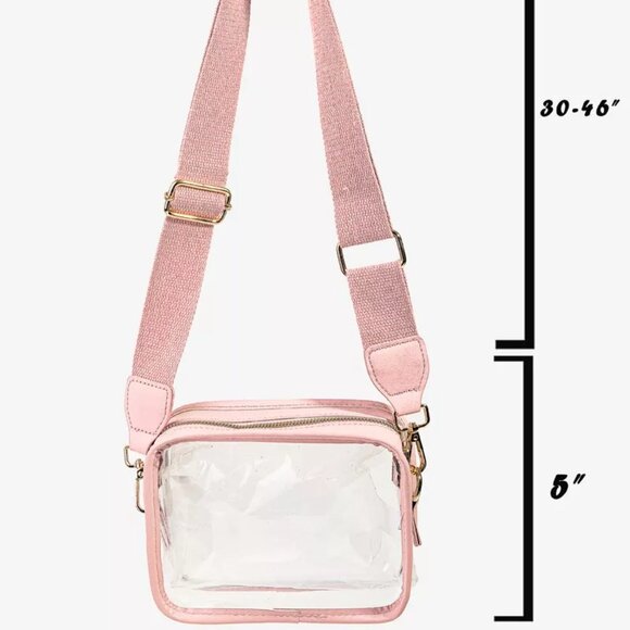 Fame PVC Clear Rectangular Crossbody Bag - Picture 3 of 4
